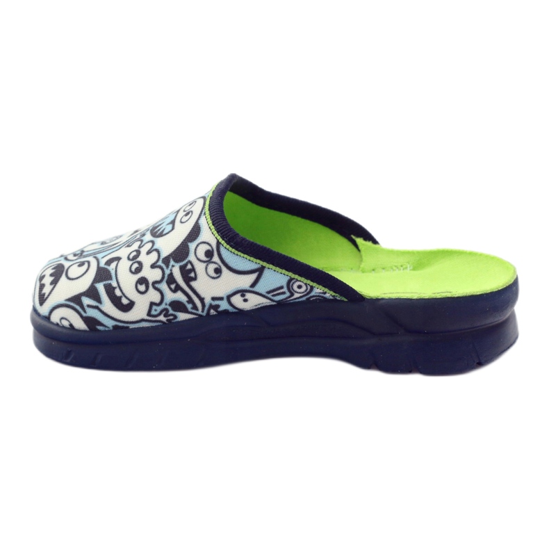 Pantofi pentru copii Befado de colorat papuci alb albastru marin albastru 2