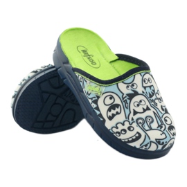 Pantofi pentru copii Befado de colorat papuci alb albastru marin albastru 3