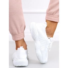 Pantofi sport Yetto White sosete alb 2