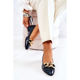 PA2 Pompi din piele lacuita din piele de sarpe, verde Elissabeth negru 1