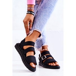 FM1 Sandale negre cu cataramă Reese negru 2