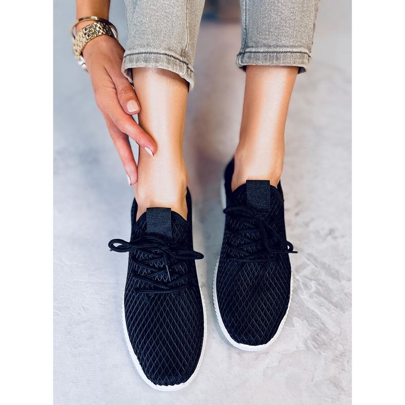 Utto Black sosete pantofi sport negru 1