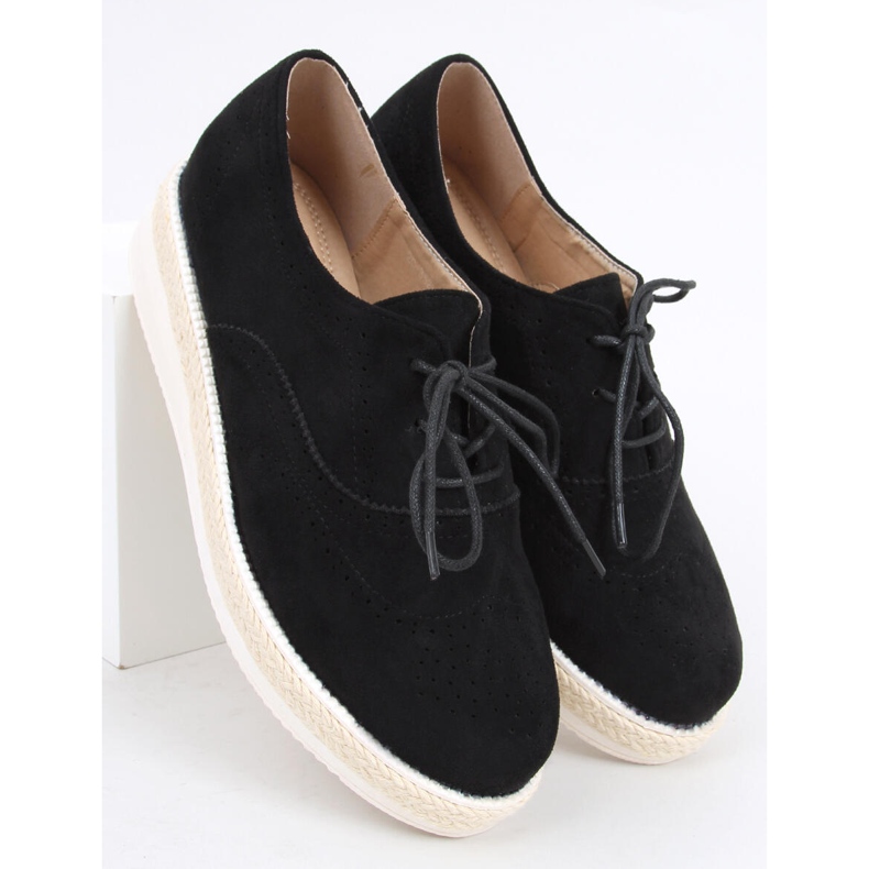 Pantofi dama espadrile Apia Black negru 1