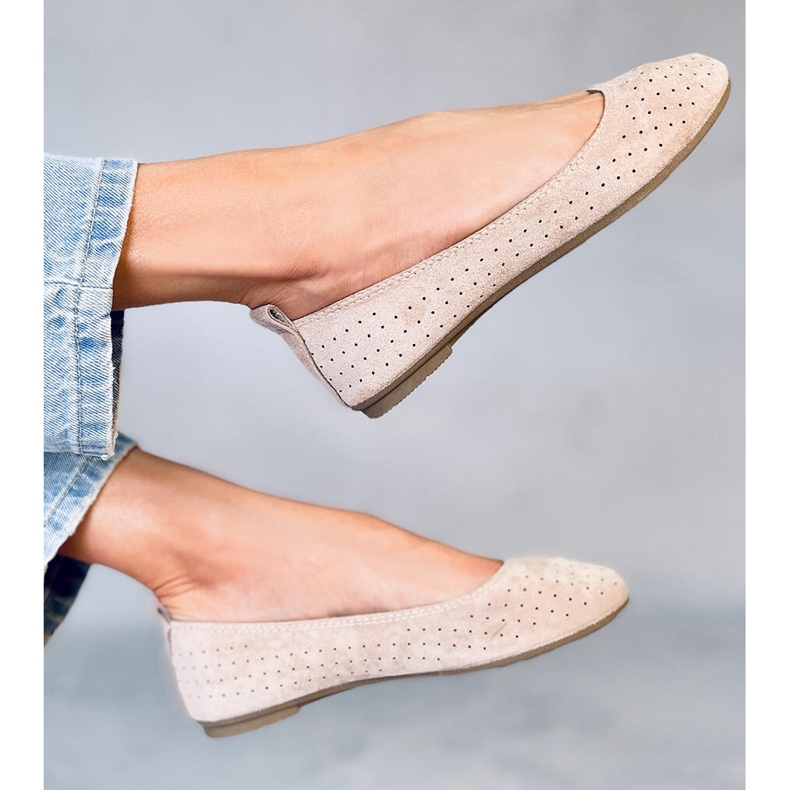 Balerini ajurati Ameli Beige bej 1 Balerini ajurati Ameli Beige bej 1