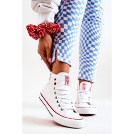 Pantofi înalți din piele Big Star JJ274132 Alb 2