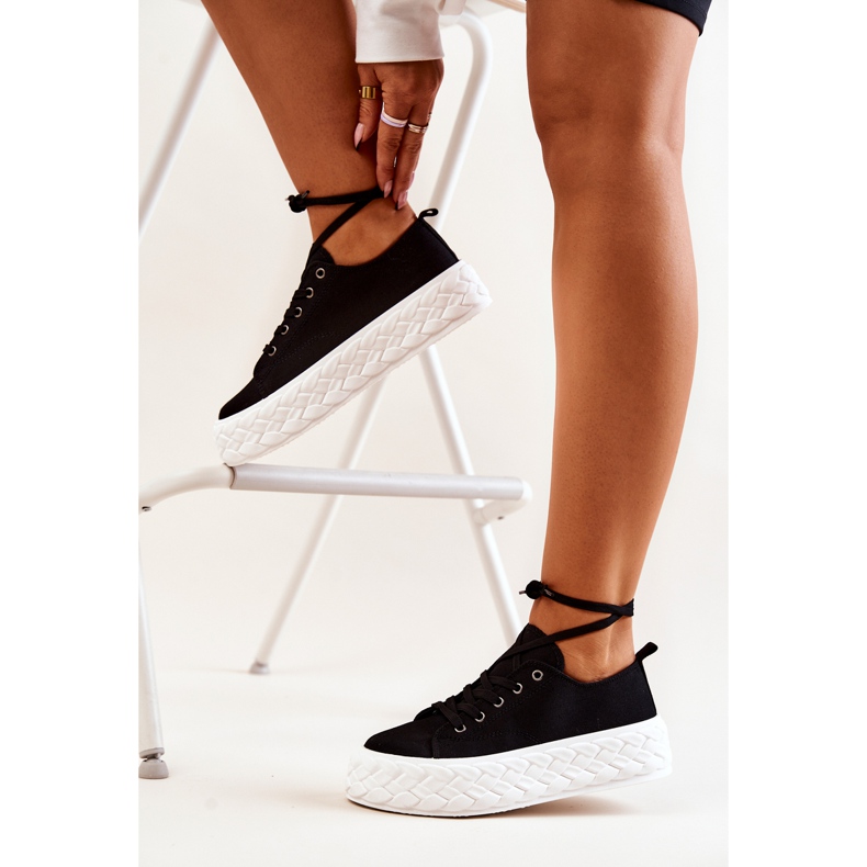 PS1 Adidași pe o platformă masivă Suzane alb-negru 2