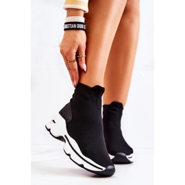 PS1 Pantofi sport negri Bailee High Sock negru 2 PS1 Pantofi sport negri Bailee High Sock negru 2