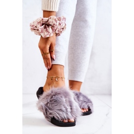 PM1 Papuci Cu Blana, Cauciuc Gri Pollie 2