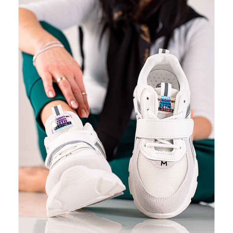 TRENDI Pantofi Sport Cu Velcro gri 2 TRENDI Pantofi Sport Cu Velcro gri 2