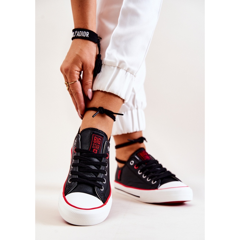 Tenisi din piele Big Star JJ274129 Negri negru 1