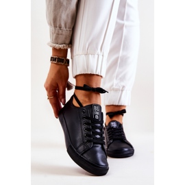 Tenisi din piele Big Star JJ274312 Negri negru 2