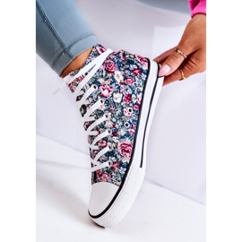 FS2 Adidași înalți cu flori Nollie verzi multicolor verde 4