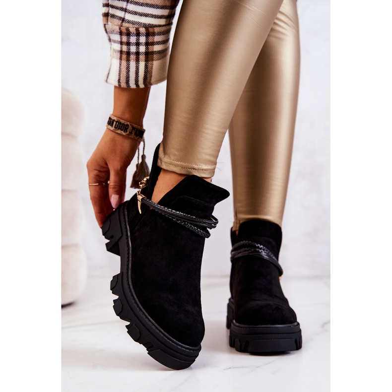 PS1 Cizme Muncitoare De piele intoarsa Cu Dungi Negre Moriah negru 1 PS1 Cizme Muncitoare De piele intoarsa Cu Dungi Negre Moriah negru 1