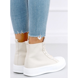 Adidași Kenya bej din pânză la gleznă 1 Adidași Kenya bej din pânză la gleznă 1