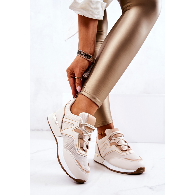 FS2 Pantofi Sport Pe Platforma Ginevra Bej 2