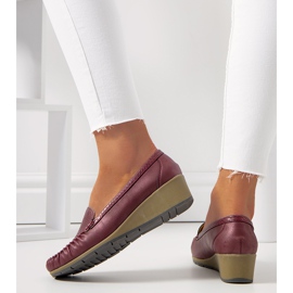 Mocasini maro pe pana Rua roșu multicolor 1
