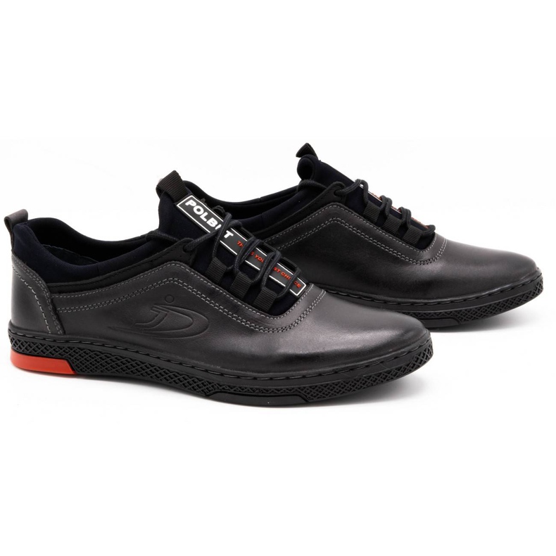 Polbut Pantofi casual barbati din piele K24, gri 2 Polbut Pantofi casual barbati din piele K24, gri 2