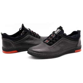 Polbut Pantofi casual barbati din piele K24, gri 4 Polbut Pantofi casual barbati din piele K24, gri 4