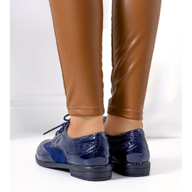 Pantofi oxford lăcuiți bleumarin din Olanda albastru marin 1