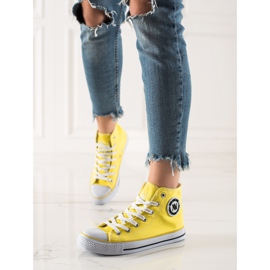 New Age Adidași înalți legați galben 6