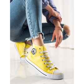 New Age Adidași înalți legați galben 7