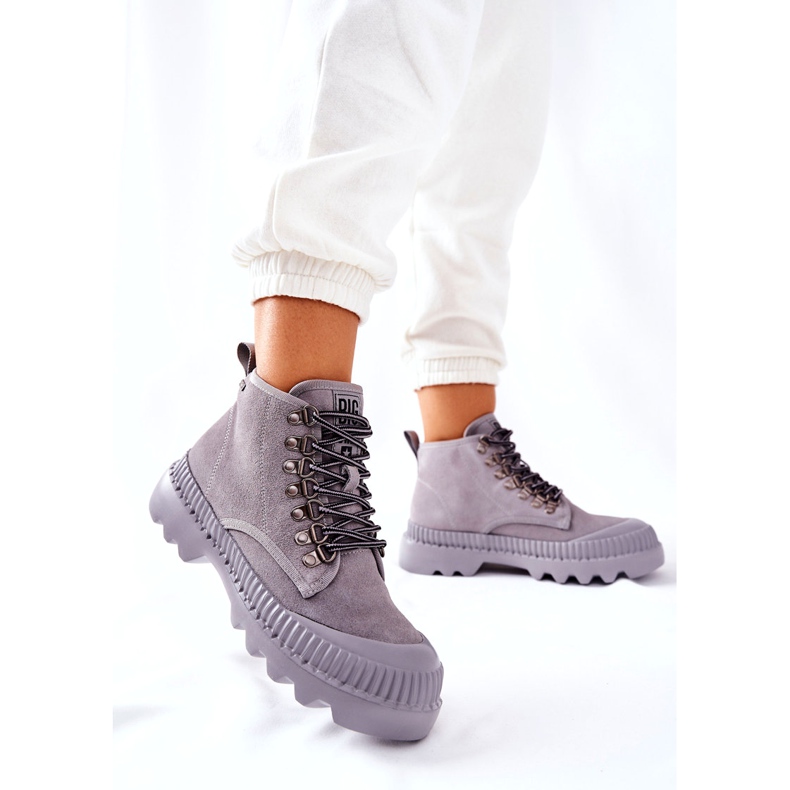 Cizme din piele Big Star II274365 Gri 3