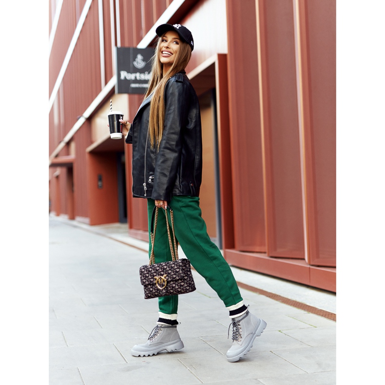 Cizme din piele Big Star II274365 Gri 6