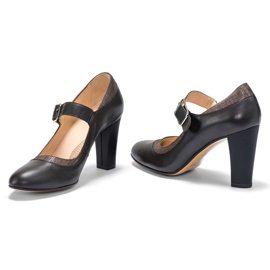 Marco Shoes Pompă maro 0932P cu fermoar 2