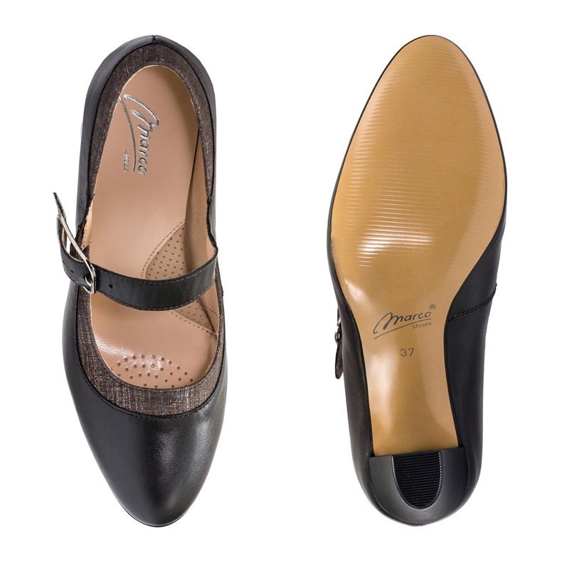 Marco Shoes Pompă maro 0932P cu fermoar 1