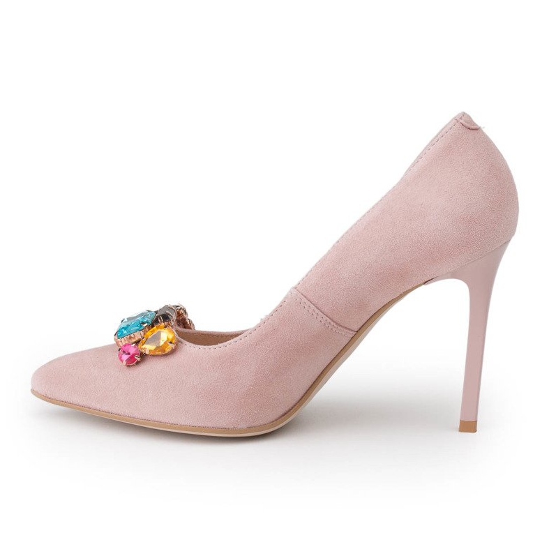 Marco Shoes 1057P crampoane roz cu pietre mari 2