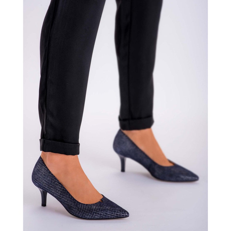 Marco Shoes Tocuri înalte confortabile și clasice bleumarin 1039P albastru marin 1