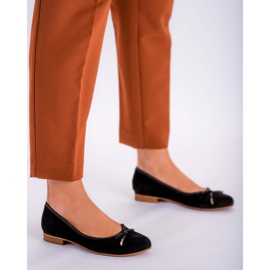 Marco Shoes Balerini din piele de căprioară 1152P în negru 1