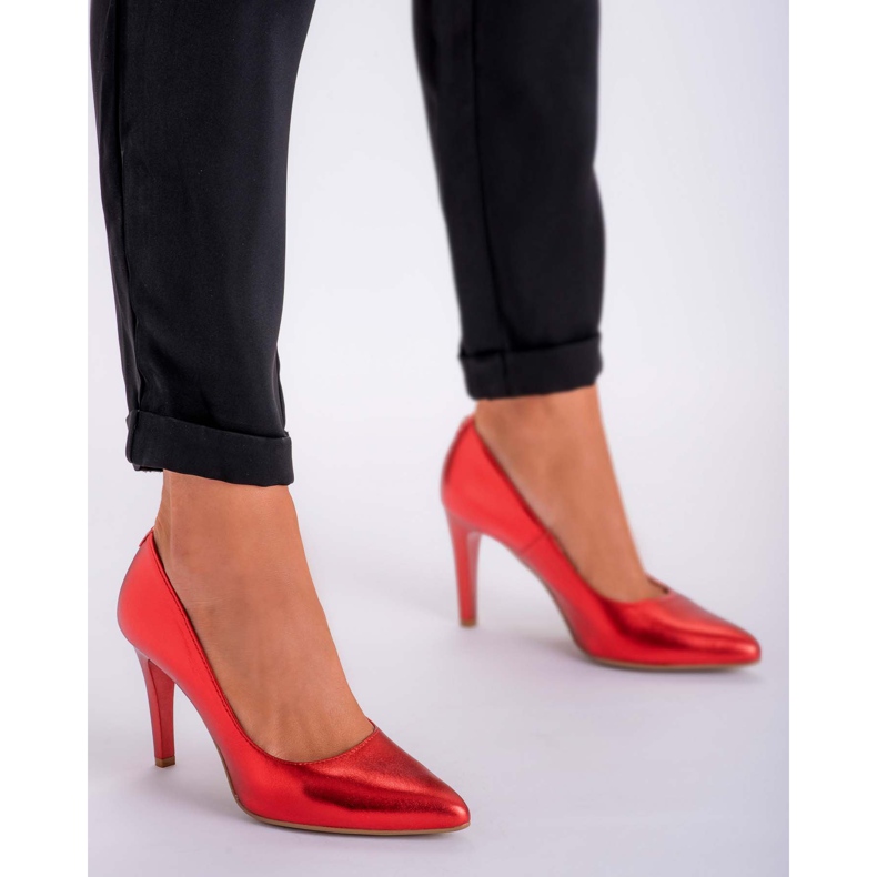 Marco Shoes Știfturi roșii 0500P într-o culoare strălucitoare roșu 1