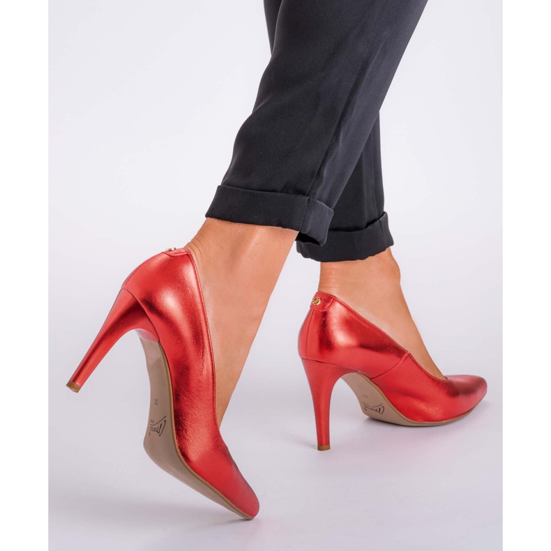 Marco Shoes Știfturi roșii 0500P într-o culoare strălucitoare roșu 2