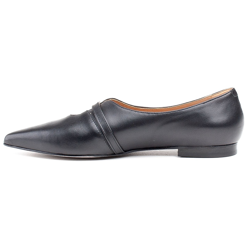 Marco Shoes Balerini de dama negri subțiri 1332P cu curea negru 2