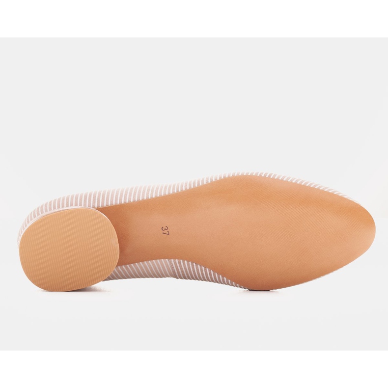 Marco Shoes Balerini din piele intoarsa bej cu decor auriu 1