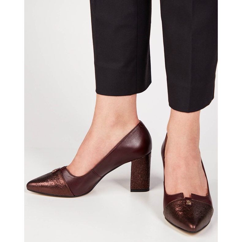 Marco Shoes Pompă de damă Marco 1411P roșu multicolor 1