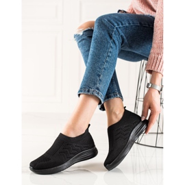 Renda Pantofi sport ajurat cu slip-on negru 2