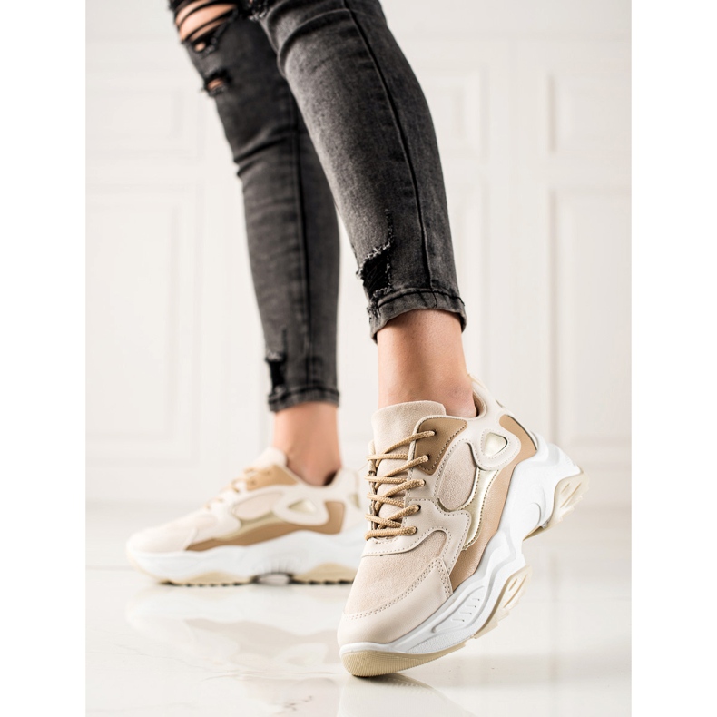 Marquiz Adidași la modă bej maro 1