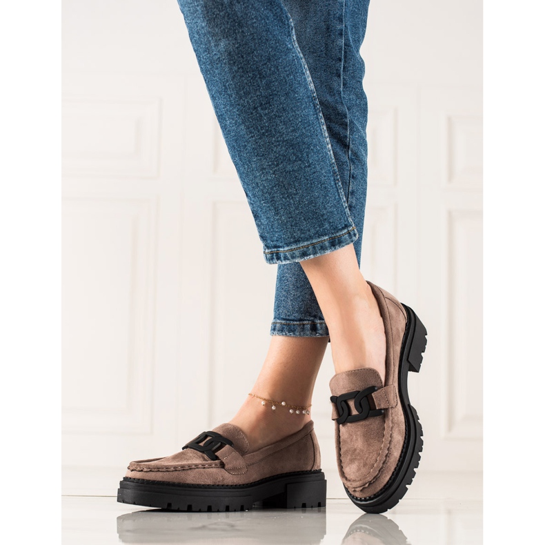 Mocasini LA.FI fashion bej maro 1 Mocasini LA.FI fashion bej maro 1