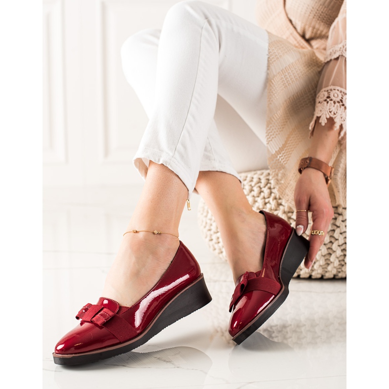 Pantofi Vinceza lacuiti roșu multicolor 1