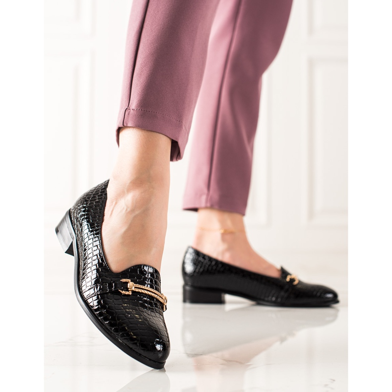 W. Potocki Pantofi eleganti cu decor Potocki negru 1