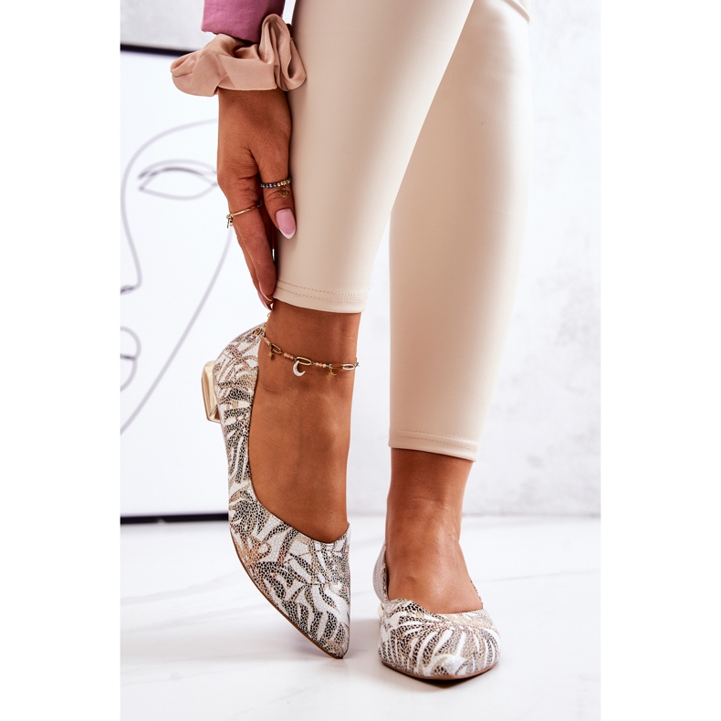 Balerini dama Laura Messi piele aurii 2193 multicolor 1