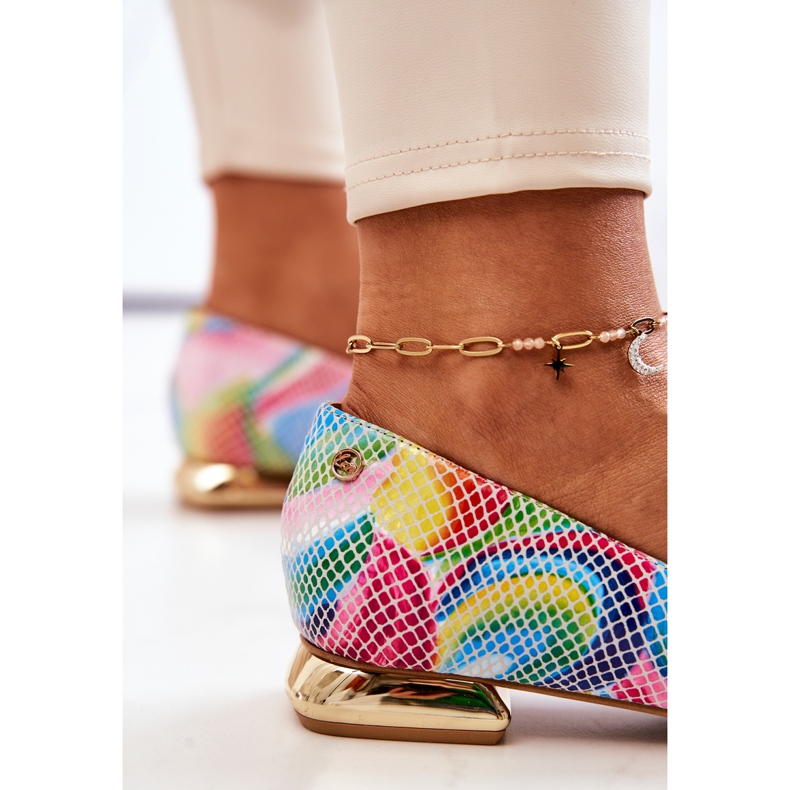 Balerini dama Laura Messi piele curcubeu 2193 multicolor 1