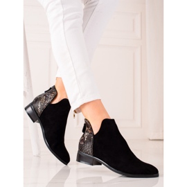 Cizme negre cu croiala Vinceza maro negru 1