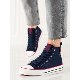Pantofi înalți Big Star JJ274125 albastru marin 1