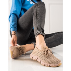 TRENDI Pantofi sport maro bej 1 TRENDI Pantofi sport maro bej 1