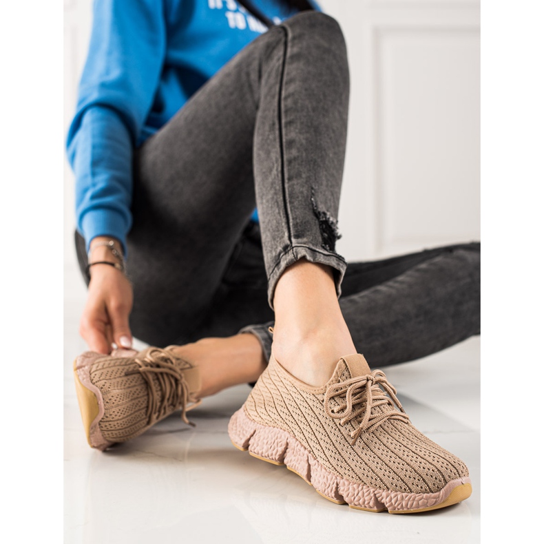 TRENDI Pantofi sport maro bej 1 TRENDI Pantofi sport maro bej 1