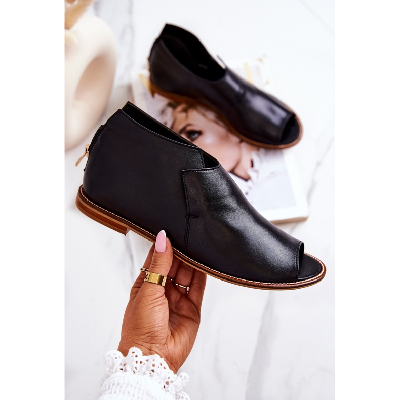 Cizme din piele cu toc înalt Laura Messi negru 2324 1