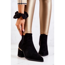 PS1 Cizme de cowboy ajurate Helloni din piele intoarsa neagra negru 2